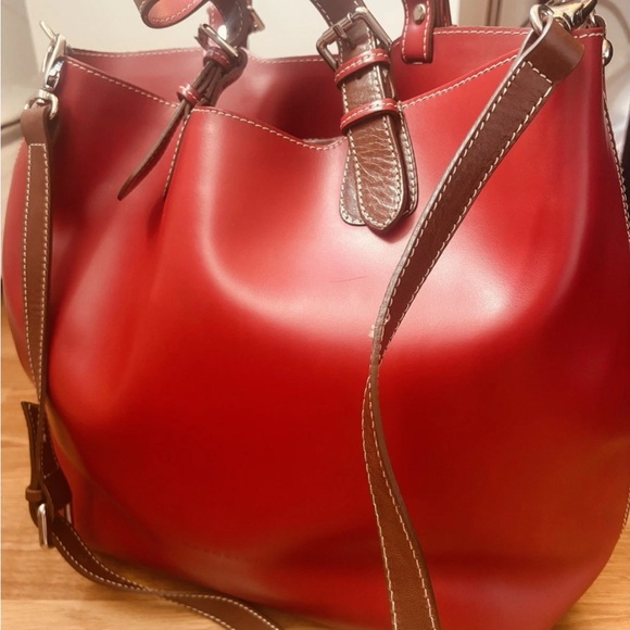 Nardelli Red Leather Tote Bag - Picture 6 of 7